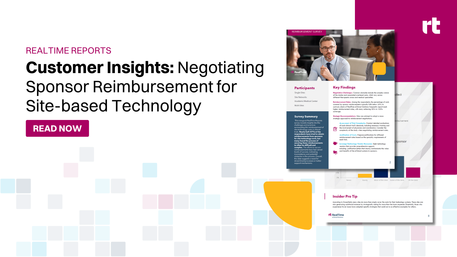 RealTime Reports Customer Insights: Negotiating Sponsor Reimbursement for Site-based Technology